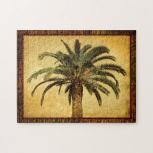 Vintage Palm Tree - Tropical Customised Template Jigsaw Puzzle