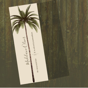 Vintage Palm Tree Tropical Elegant Mini Business Card