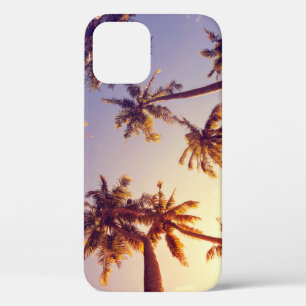 Vintage Palm Trees Blue Sky iPhone 12 Case