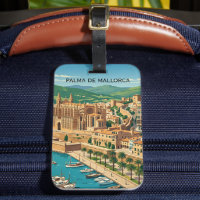 Vintage Palma de Mallorca City View Travel