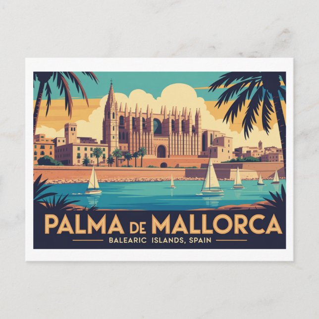 Vintage Palma de Mallorca   Postcard (Front)
