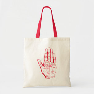 Vintage Palmistry Chart Palm Reading Tote Bag