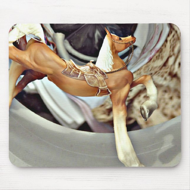 Vintage Palomino Horse Digital Art Mouse Pad (Front)