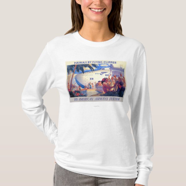 Vintage Pan American Travel Poster - Hawaii T-Shirt (Front)