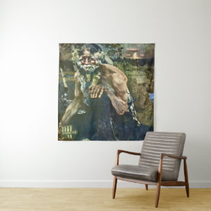 Vintage Pan Satyr Painting by Mikhail Vrubel Tapestry