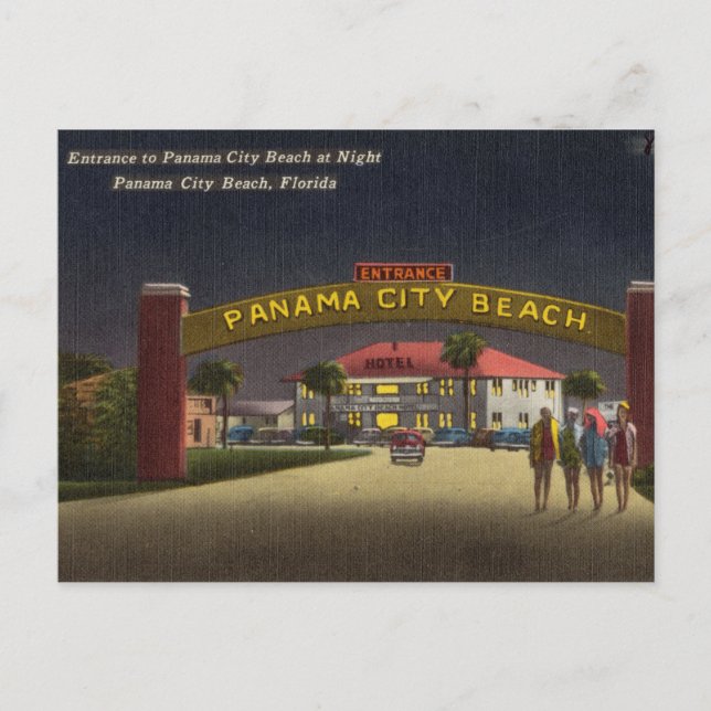 Vintage Panama City Beach, Florida Postcard (Front)