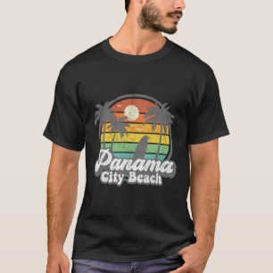 Vintage Panama City Beach Florida Surfing Retro Su T-Shirt