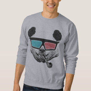Vintage panda 3-D glasses Sweatshirt