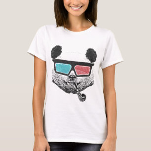 Vintage panda 3-D glasses T-Shirt