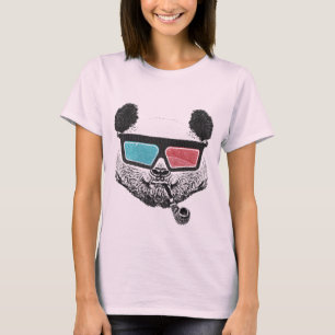 Vintage panda 3D glasses T-Shirt