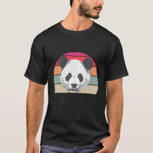 Vintage Panda Bear Face Cute Animal Retro Cute Pan T-Shirt