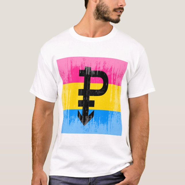 Vintage Pansexual Flag T-Shirt (Front)