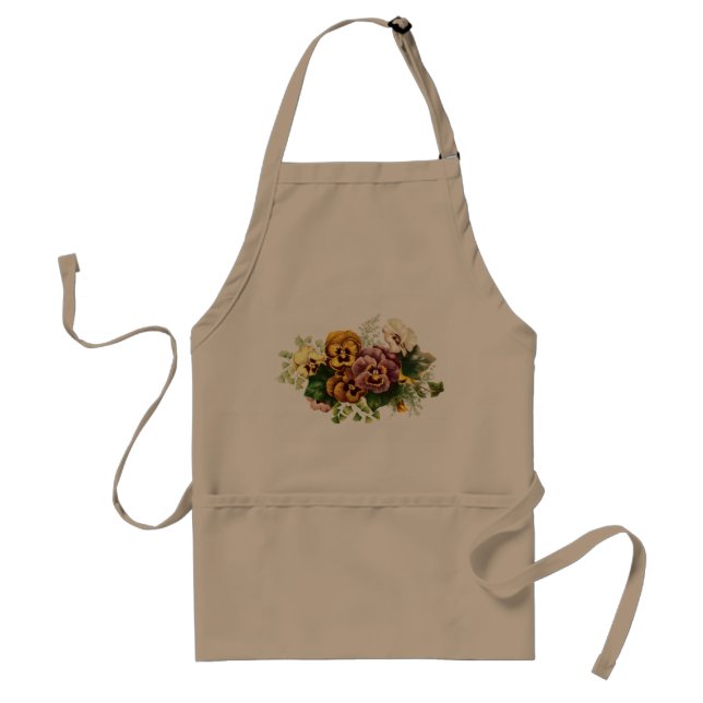 Vintage Pansies Bouquet Standard Apron (Front)