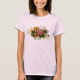 Vintage Pansies Bouquet T-Shirt