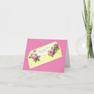 Vintage Pansies Card