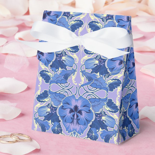Vintage Pansies Gift Wrap Favour Box (Wedding)