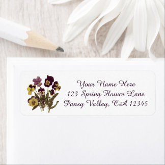 Vintage Pansies in Bloom, Floral Garden Flowers