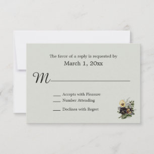 Vintage Pansies RSVP
