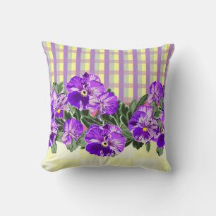 Vintage Pansy Square Pillow