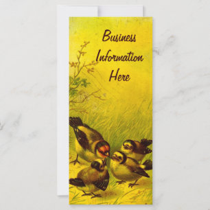 Vintage Panted Sparrows 2012 Calendar Bookmark