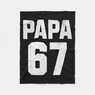 Vintage Papa 67 Six Seven Meme Papa Joke 67 Meme F Fleece Blanket