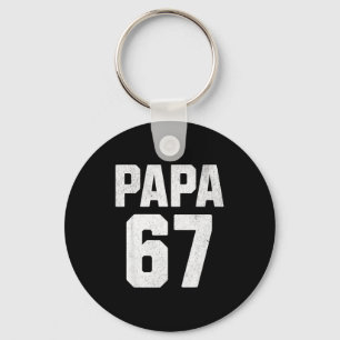 Vintage Papa 67 Six Seven Meme Papa Joke 67 Meme F Key Ring