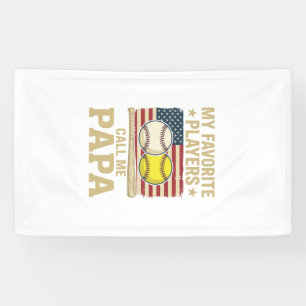 Vintage Papa Baseball Softball Players Shirt Desig Banner