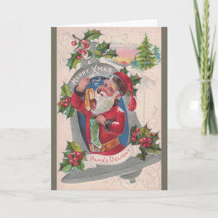 Vintage Papa's Delight Christmas Greeting Card