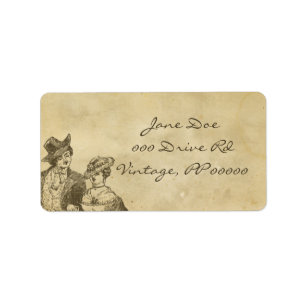 Vintage Paper Address Label
