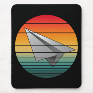 Vintage Paper Aeroplane Mouse Pad