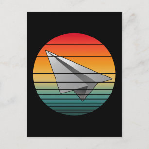 Vintage Paper Aeroplane Postcard