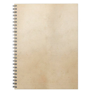 Vintage Paper Antique Parchment Template Blank Spiral Notebook