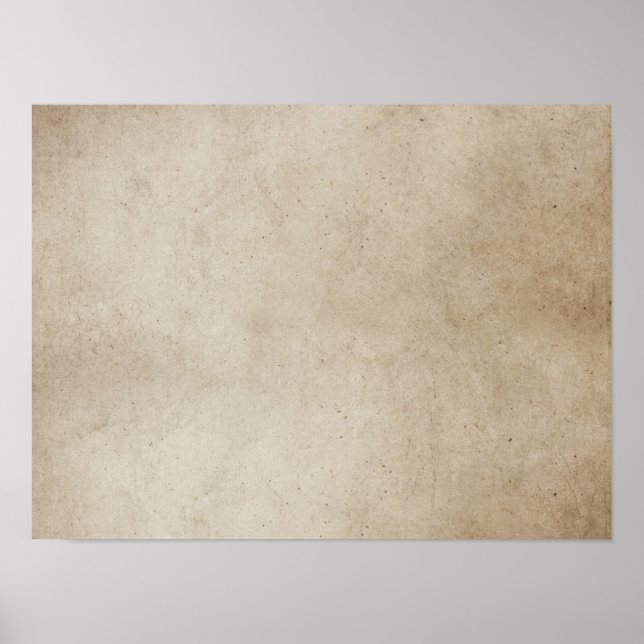 Vintage Paper Brown Antique Parchment Background Poster (Front)
