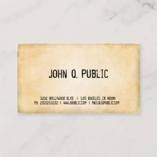 Vintage Paper Business Card