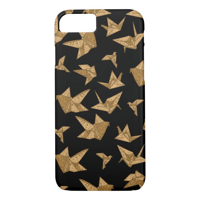 Vintage Paper Cranes Phone Case (Back)
