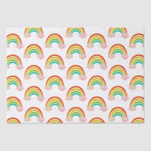 Vintage Paper Cut Rainbow And Clouds