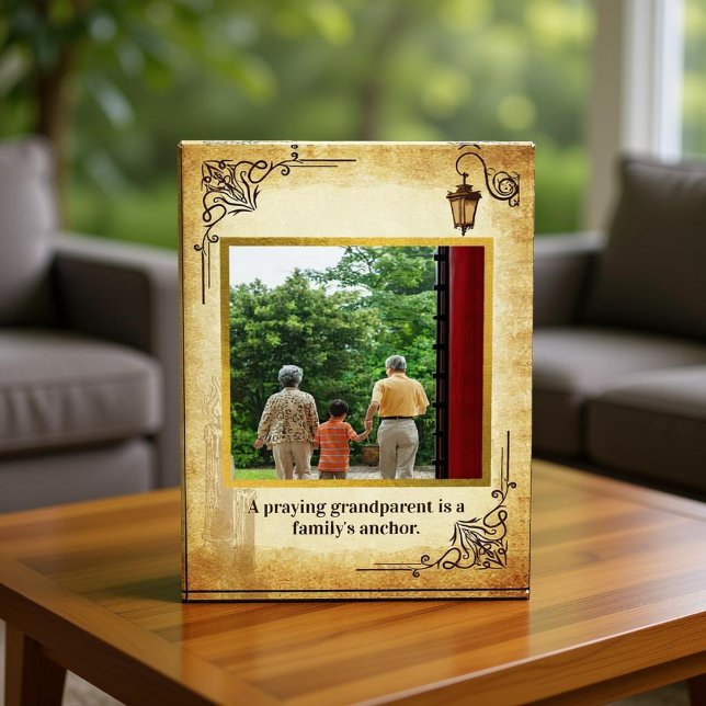 Vintage Paper Design w/ Quote Custom Photo Block  (Creator Uploaded)