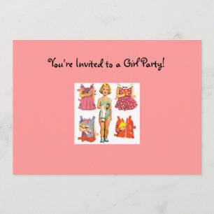 Vintage Paper Doll Invitations