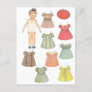 Vintage Paper Doll  Postcard