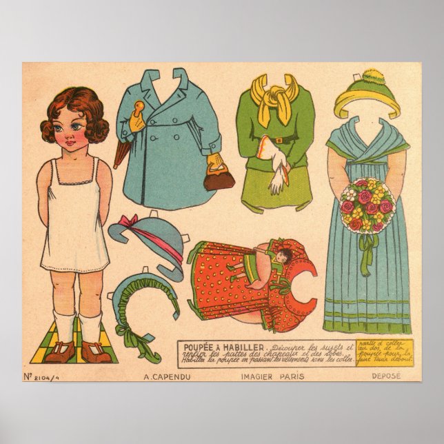 Vintage Paper Doll  Poster (Front)