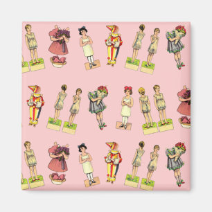Vintage Paper Dolls Magnet