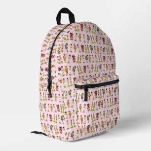 Vintage Paper Dolls Printed Backpack