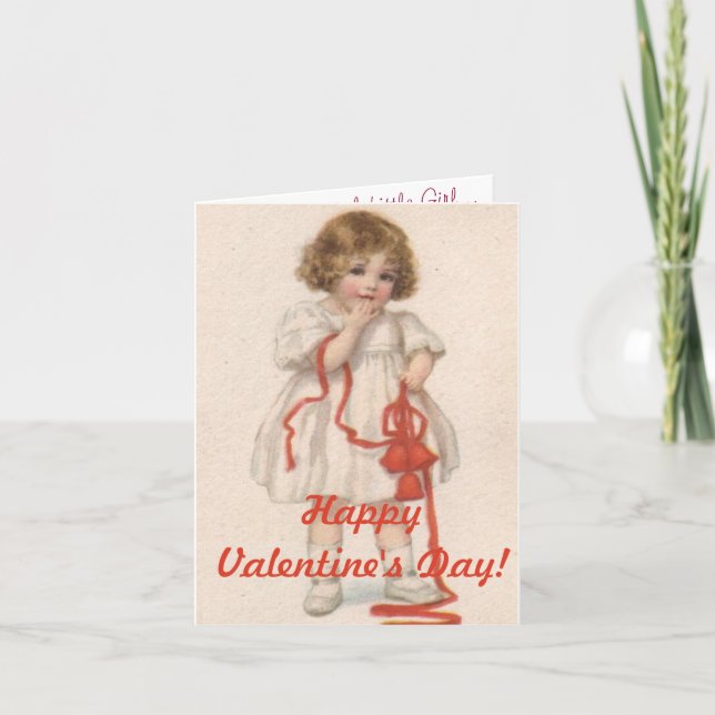 Vintage Paper Dolls Valentine's Day Card (Front)