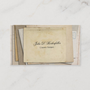 Vintage Paper Ephemera Antiques Business Card