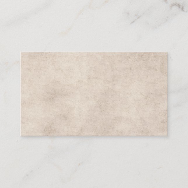Vintage Paper Parchment Paper Template Blank Business Card (Front)