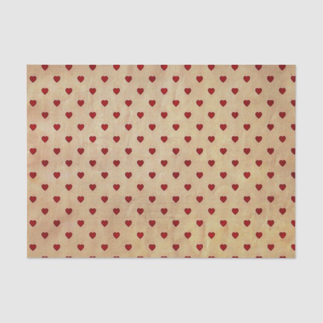 Vintage Paper Polka Hearts Pattern (Front)