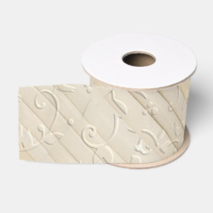 Vintage Paper Strips Embossed Grosgrain Ribbon