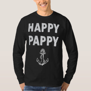 Vintage Pappy Captain Papa Happy Pappy Grandpa Boa T-Shirt