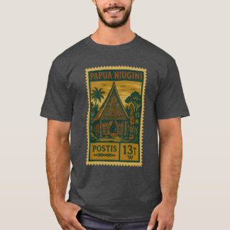 Vintage Papua New Guinea Postage Stamp T-Shirt