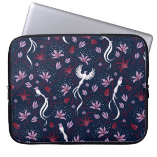 vintage paradise bird seamless repeating pattern b laptop sleeve